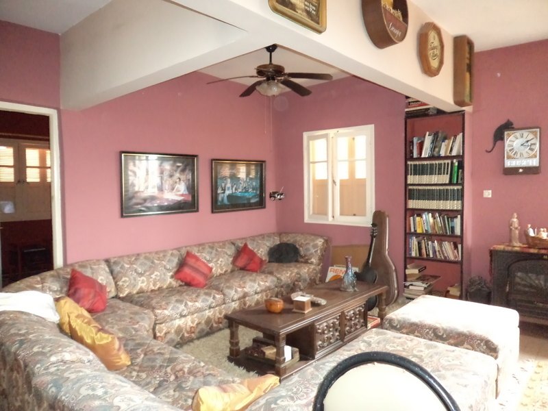 Second-floor salon with a billiard table